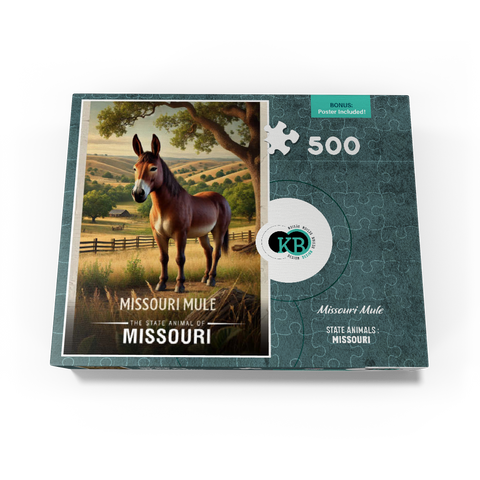 Missouri, Missouri Mule: State Animals Series 500 Jigsaw Puzzle box view3