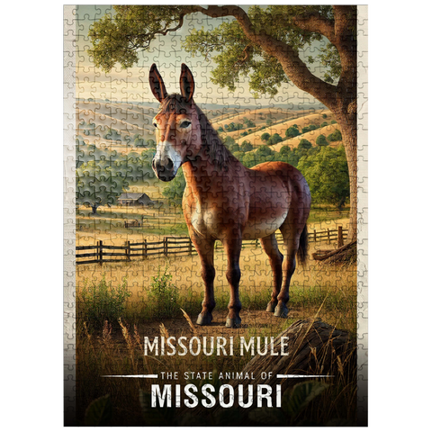 puzzleplate Missouri, Missouri Mule: State Animals Series 500 Jigsaw Puzzle
