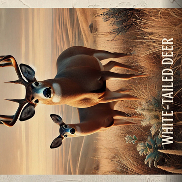 Nebraska, White-Tailed Deer: State Animals Series 500 Jigsaw Puzzle 3D Modell