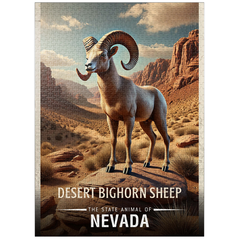 puzzleplate Nevada, Desert Bighorn Sheep: State Animals Series 1000 Jigsaw Puzzle