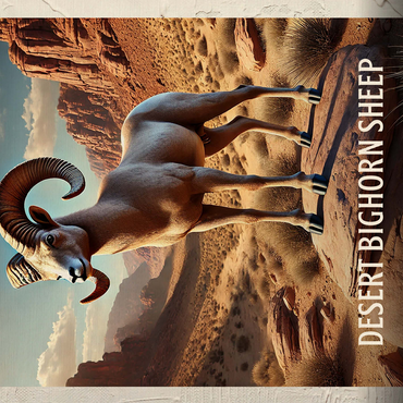 Nevada, Desert Bighorn Sheep: State Animals Series 500 Jigsaw Puzzle 3D Modell
