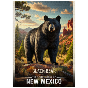 puzzleplate New Mexico, Black Bear: State Animals Series 1000 Jigsaw Puzzle