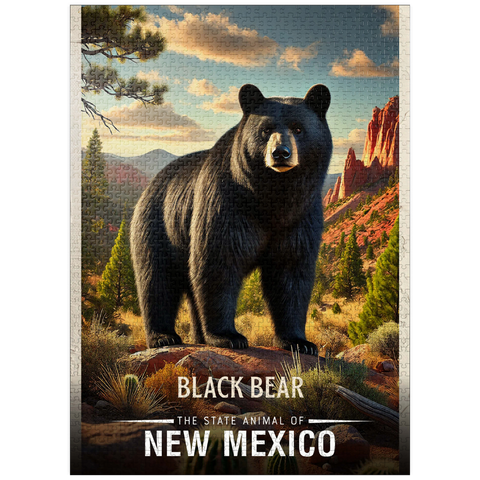 puzzleplate New Mexico, Black Bear: State Animals Series 1000 Jigsaw Puzzle