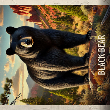 New Mexico, Black Bear: State Animals Series 1000 Jigsaw Puzzle 3D Modell