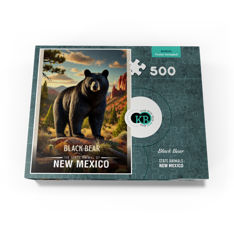 New Mexico, Black Bear: State Animals Series 500 Jigsaw Puzzle box view3