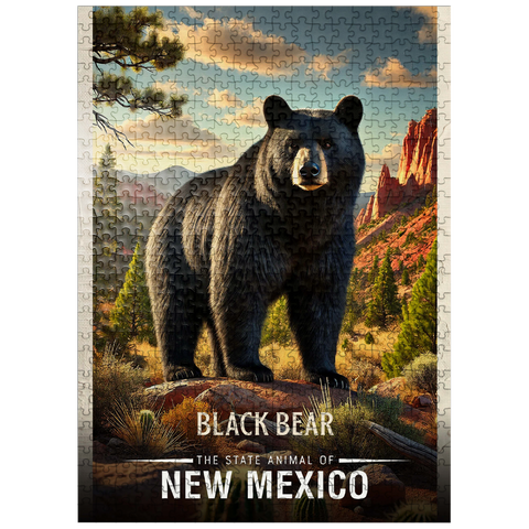 puzzleplate New Mexico, Black Bear: State Animals Series 500 Jigsaw Puzzle