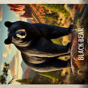 New Mexico, Black Bear: State Animals Series 500 Jigsaw Puzzle 3D Modell