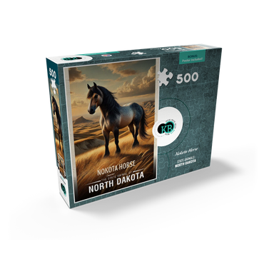 North Dakota, Nokota Horse: State Animals Series 500 Jigsaw Puzzle box view2