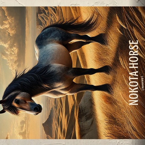 North Dakota, Nokota Horse: State Animals Series 500 Jigsaw Puzzle 3D Modell