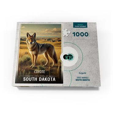 South Dakota, Coyote: State Animals Series 1000 Jigsaw Puzzle box view3