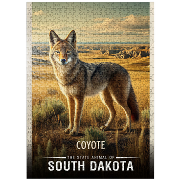puzzleplate South Dakota, Coyote: State Animals Series 500 Jigsaw Puzzle