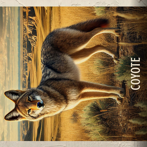 South Dakota, Coyote: State Animals Series 500 Jigsaw Puzzle 3D Modell