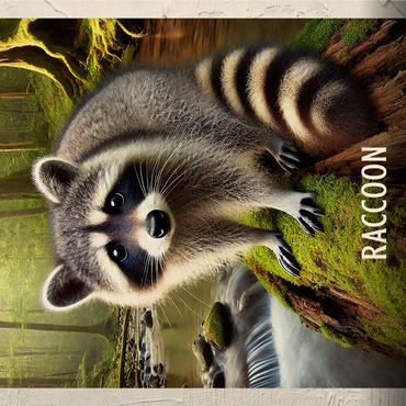Tennessee, Raccoon: State Animals Series 1000 Jigsaw Puzzle 3D Modell