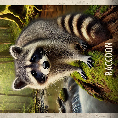 Tennessee, Raccoon: State Animals Series 1000 Jigsaw Puzzle 3D Modell