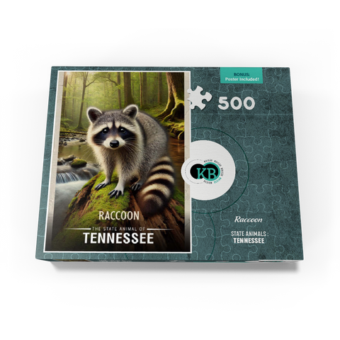 Tennessee, Raccoon: State Animals Series 500 Jigsaw Puzzle box view3
