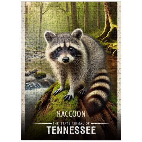 puzzleplate Tennessee, Raccoon: State Animals Series 500 Jigsaw Puzzle