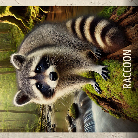 Tennessee, Raccoon: State Animals Series 500 Jigsaw Puzzle 3D Modell