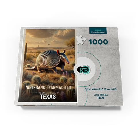 Texas, Nine-Banded Armadillo: State Animals Series 1000 Jigsaw Puzzle box view3