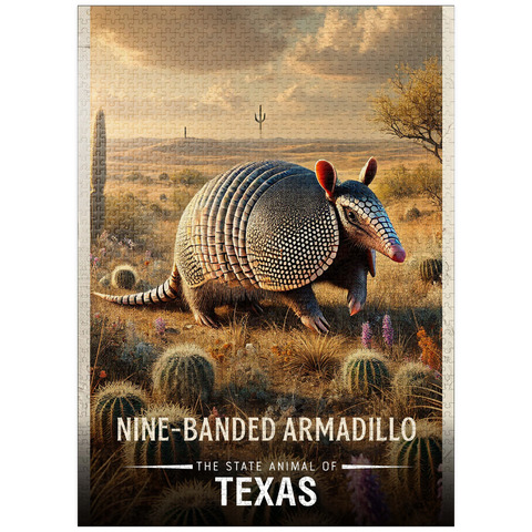 puzzleplate Texas, Nine-Banded Armadillo: State Animals Series 1000 Jigsaw Puzzle
