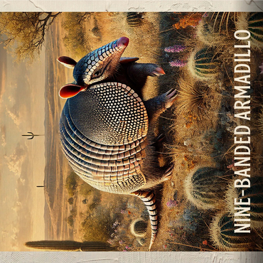 Texas, Nine-Banded Armadillo: State Animals Series 1000 Jigsaw Puzzle 3D Modell