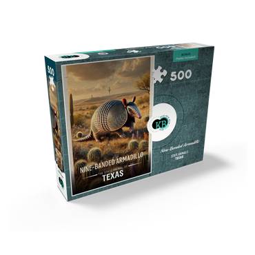 Texas, Nine-Banded Armadillo: State Animals Series 500 Jigsaw Puzzle box view2
