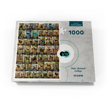 Collage: State Animals Poster, vol.1 1000 Jigsaw Puzzle box view3