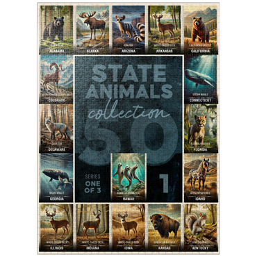 puzzleplate Collage: State Animals Series, Part 1 of 3 1000 Jigsaw Puzzle