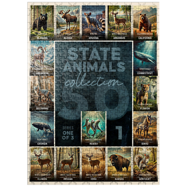 puzzleplate Collage: State Animals Series, Part 1 of 3 500 Jigsaw Puzzle
