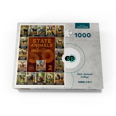 Collage: State Animals Series, Part 2 of 3 1000 Jigsaw Puzzle box view3