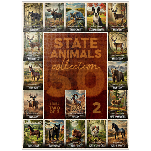 puzzleplate Collage: State Animals Series, Part 2 of 3 1000 Jigsaw Puzzle