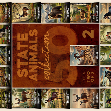 Collage: State Animals Series, Part 2 of 3 1000 Jigsaw Puzzle 3D Modell