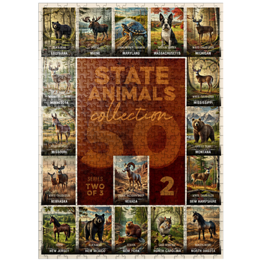puzzleplate Collage: State Animals Series, Part 2 of 3 500 Jigsaw Puzzle