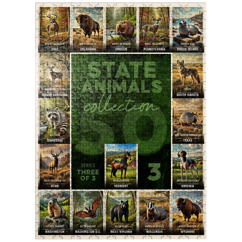 puzzleplate Collage: State Animals Series, Part 3 of 3 500 Jigsaw Puzzle