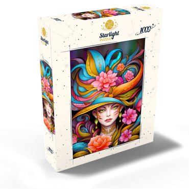 Vibrant Floral Lady with Exotic Elegance 1000 Jigsaw Puzzle box view2