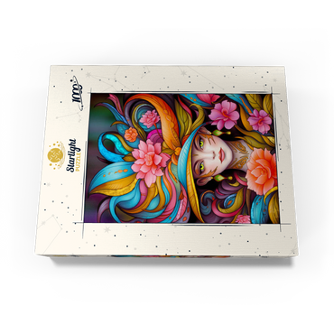 Vibrant Floral Lady with Exotic Elegance 1000 Jigsaw Puzzle box view3