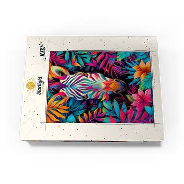 Vibrant Zebra in Tropical Jungle 1000 Jigsaw Puzzle box view3