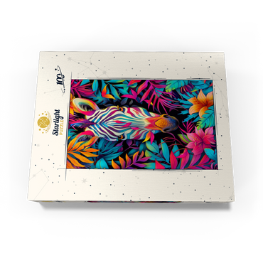 Vibrant Zebra in Tropical Jungle 100 Jigsaw Puzzle box view3