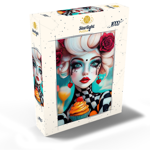 Whimsical Woman with Cupcake and Surreal Makeup 1000 Jigsaw Puzzle box view2