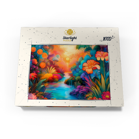Fantasy River Valley with Vibrant Sunset 1000 Jigsaw Puzzle box view3