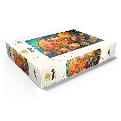 Golden Floral Dreams in Swirling Harmony 1000 Jigsaw Puzzle box view1