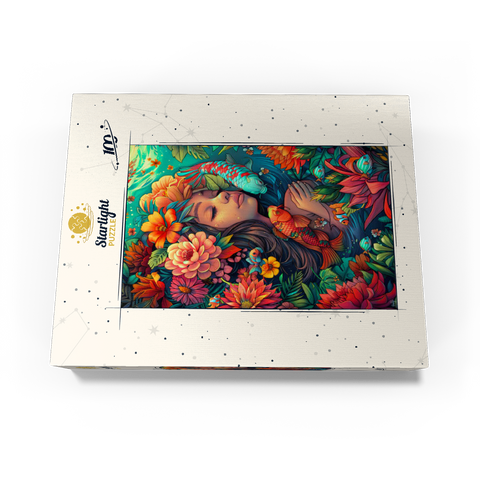 Underwater Dream with Koi and Blooms 100 Jigsaw Puzzle box view3