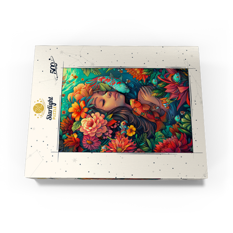 Underwater Dream with Koi and Blooms 500 Jigsaw Puzzle box view3