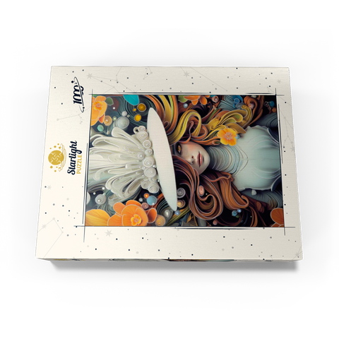 Mystical Woman in Feathered White Hat 1000 Jigsaw Puzzle box view3