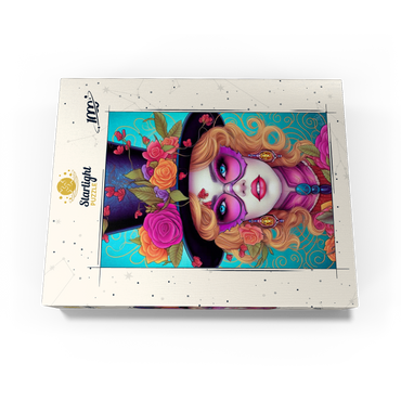 Glamorous Woman with Floral Top Hat 1000 Jigsaw Puzzle box view3