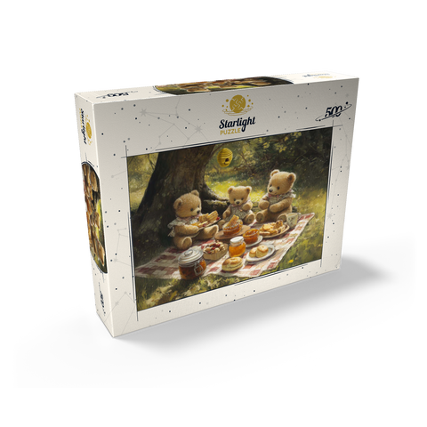 Adorable Teddy Bear Picnic in a Sunny Forest 500 Jigsaw Puzzle box view2
