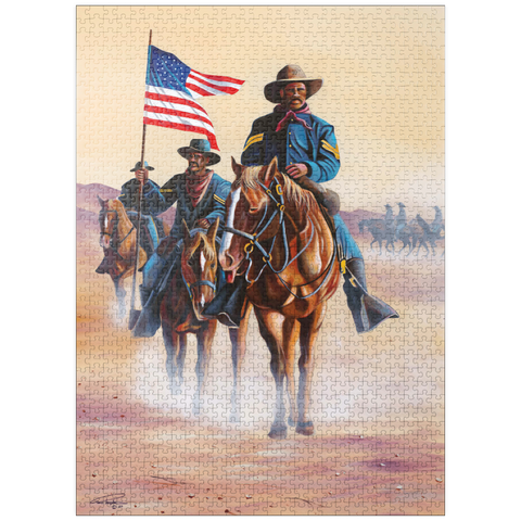 puzzleplate African American Buffalo Soldiers in Desert March 1000 Jigsaw Puzzle