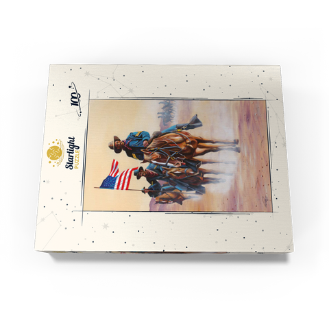 African American Buffalo Soldiers in Desert March 100 Jigsaw Puzzle box view3