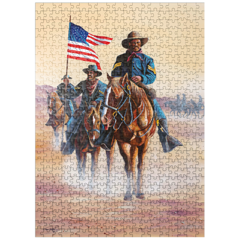 puzzleplate African American Buffalo Soldiers in Desert March 500 Jigsaw Puzzle