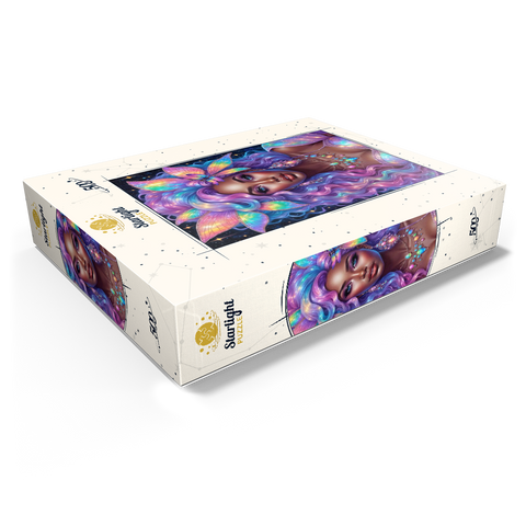 Celestial Goddess with Rainbow Hair and Cosmic Jewelry 500 Jigsaw Puzzle box view1