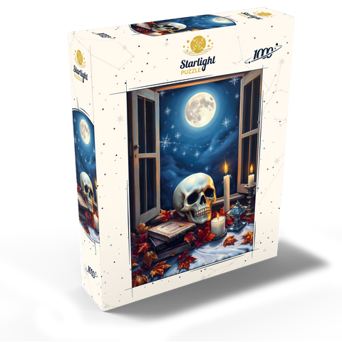 Mystical Still Life with Skull, Candles, and Full Moon 1000 Jigsaw Puzzle box view2